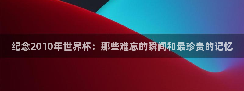 世界杯球队：纪念2010年世界杯：那些难忘的瞬间和最珍贵的记忆