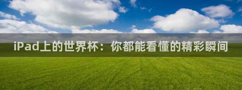 世界杯球赛：iPad上的世界杯：你都能看懂的精彩瞬间